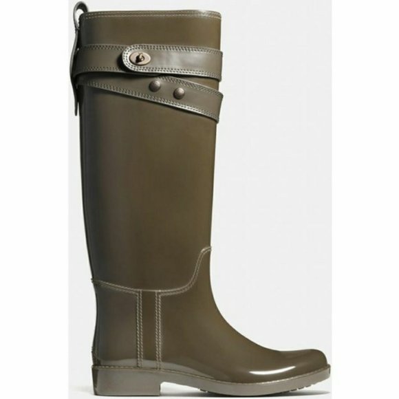 COACH TALIA RAIN BOOT GREEN 7